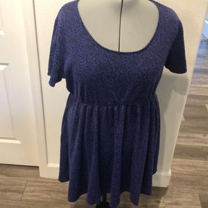 Torrid Size 5 Skate Dress Blue Rosettes